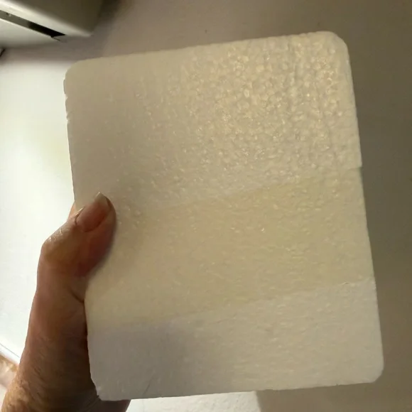 Anthropologie Blue Speckled Glass Tumbler w/ footballs. - Picture 4 of 7